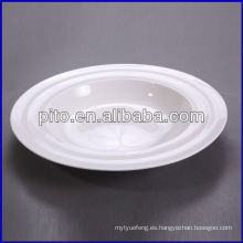Fábrica de porcelana de P &amp; T, platos blancos de la sopa, placas de la línea del mordern